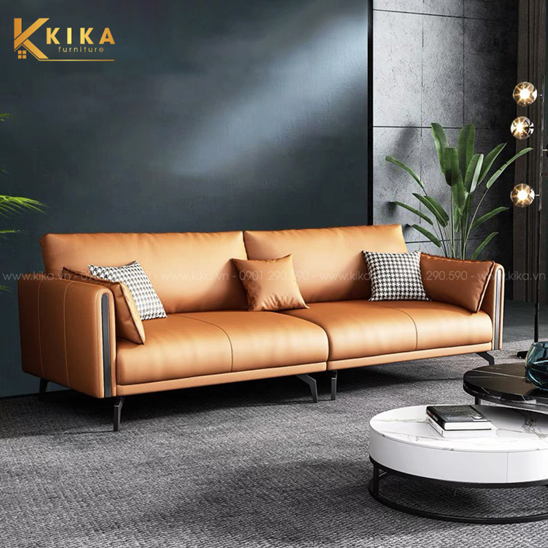 Ghế sofa văng da Hàn Quốc hiện đại thanh lịch